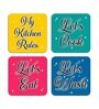 4 Pcs Lets Wooden Fridge Magnets