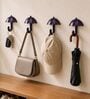 4 Pcs Purple Metal Umbrella Wall Hook