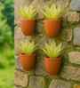 4 Pcs Red Terracotta 6.5 Inchs Planters