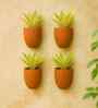 4 Pcs Red Terracotta 6.5 Inchs Planters