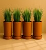4 Pcs Red Terracotta 6 Inchs Planters