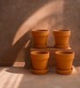 4 Pcs Red Terracotta 6 Inchs Planters