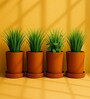4 Pcs Red Terracotta 6 Inchs Planters
