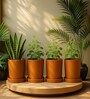4 Pcs Red Terracotta 6 Inchs Planters