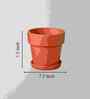 4 Pcs Red Terracotta 7.5 Inchs Planters