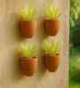 4 Pcs Red Terracotta 8.5 Inchs Planters