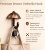 4 Pcs Rose Gold Metal Umbrella Wall Hook