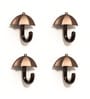 4 Pcs Rose Gold Metal Umbrella Wall Hook