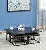 Liam 4 Seater Coffee Table Set In Black Finish
