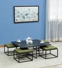 Liam 4 Seater Coffee Table Set In Black Finish