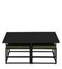 Liam 4 Seater Coffee Table Set In Black Finish