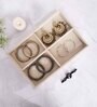 Cream 4 Section Jewellery Tray