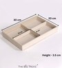 Cream 4 Section Jewellery Tray