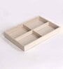 Cream 4 Section Jewellery Tray