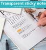 400 Sheets Transparent Sticky Notes with Lined Self Sticky Notes Waterproof Assorted