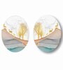Multicolour Framed Canvas (Set of 2 Wall Plates
