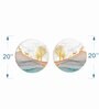 Multicolour Framed Canvas (Set of 2 Wall Plates