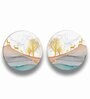 Multicolour Framed Canvas (Set of 2 Wall Plates