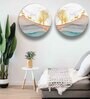 Multicolour Framed Canvas (Set of 2 Wall Plates