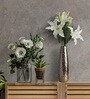 42cm High Hammered Nickel Plated Decorative Flower Vase