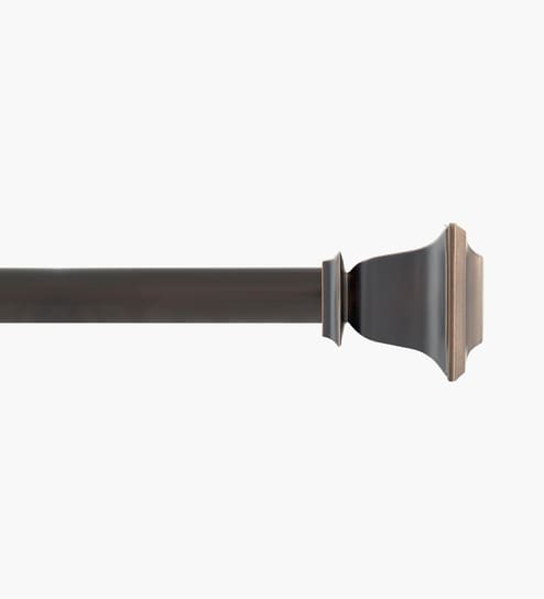 Bronze Adjustable Curtain Rod with Brackets (25MM Diameter)