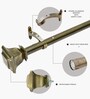 Brass Adjustable Rustproof Curtain Rod with Brackets (25MM Diameter)