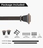 Bronze Adjustable Curtain Rod with Brackets (25MM Diameter)
