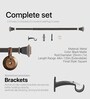 Bronze Adjustable Curtain Rod with Brackets (25MM Diameter)