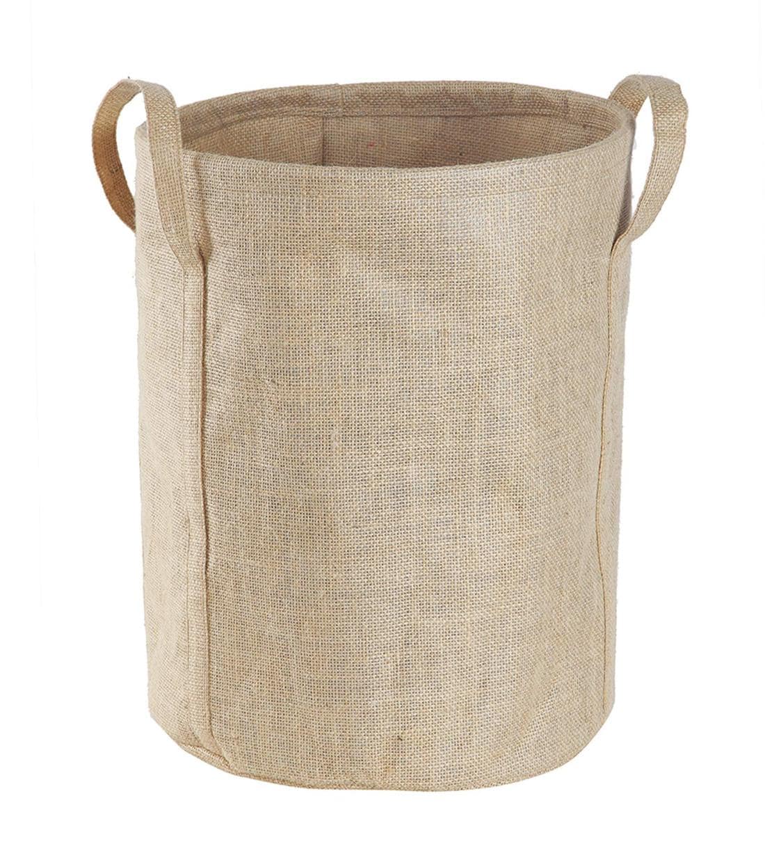 Buy 45 Ltr Jute Laundry Basket In Brown By My Gift Booth Online