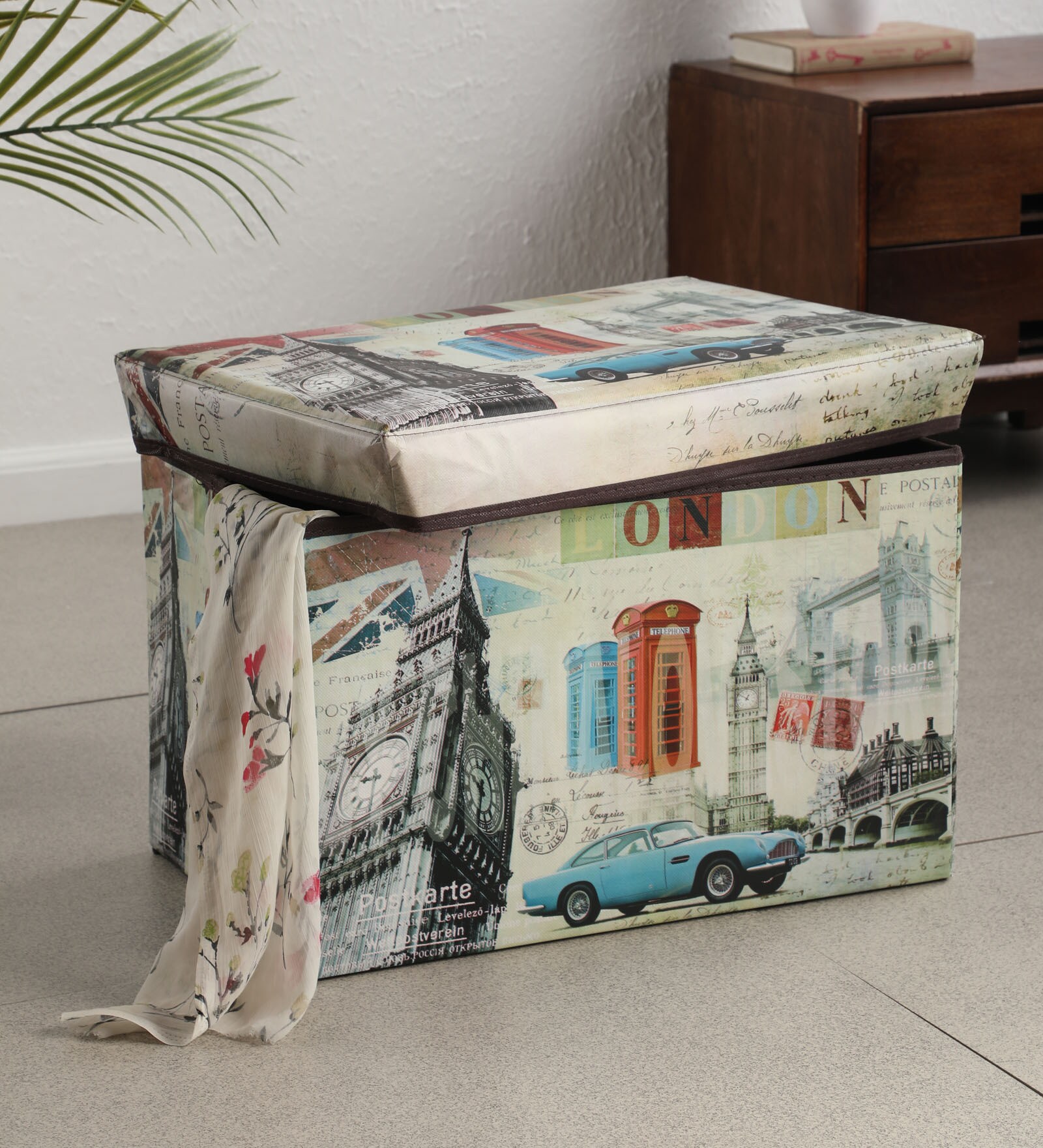 Polyester Storage Box Buy 45 Ltr Polyester Storage Box In Multicolour (H: 12, W: 20, D: 12 ...