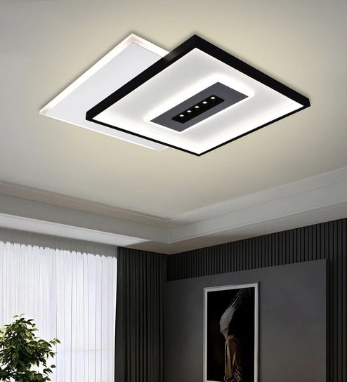 45 cm Square LED Ceiling Chandelier with 3 Light Modes