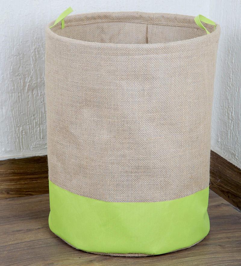 Buy 45 Ltr Jute Laundry Basket In Beige By My Gift Booth Online