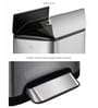45 Litre Black Stainless Steel Dustbin