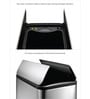 45 Litre Black Stainless Steel Dustbin