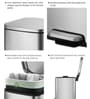 45 Litre Metallic Stainless Steel Dustbin