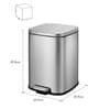 45 Litre Metallic Stainless Steel Dustbin