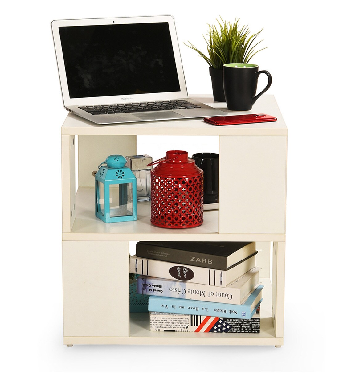 Buy Cia End table in Frosty White Colour by Comfold Online Modern End