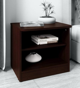 Buy 4homez Bedside Table In Walnut Brown Finish By Comfold Online Modern Night Stands Tables Furniture Pepperfry Product