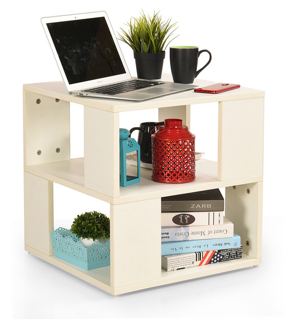 Buy Cia End table in Frosty White Colour by Comfold Online - Modern End Tables - Tables ...