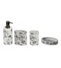 Grey Polyresin Stain Resistant 4Pcs  Bath Set