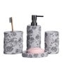 Grey Polyresin Stain Resistant 4Pcs  Bath Set