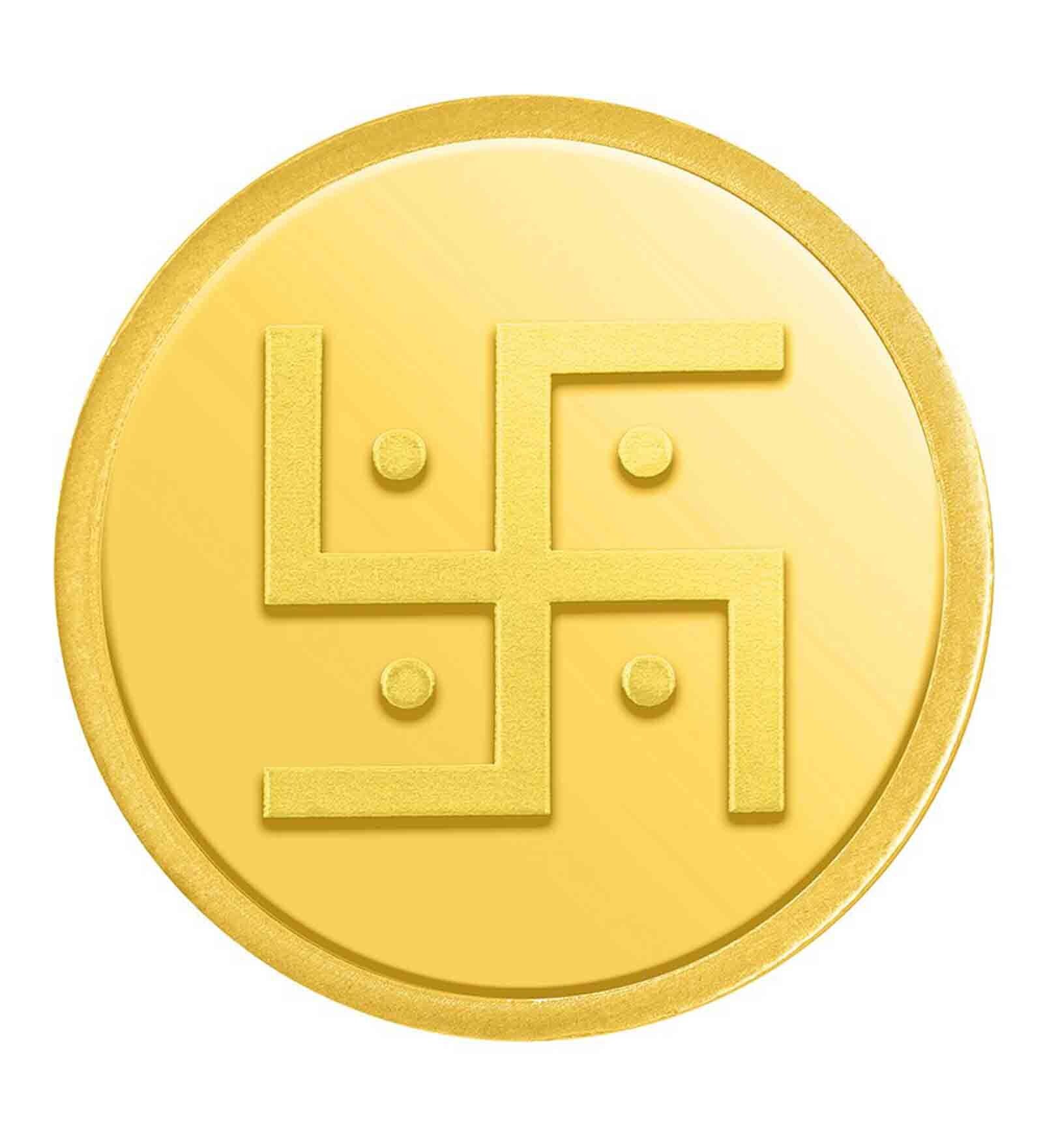 5 Grams 24KT (999) Swastik Gold Coin