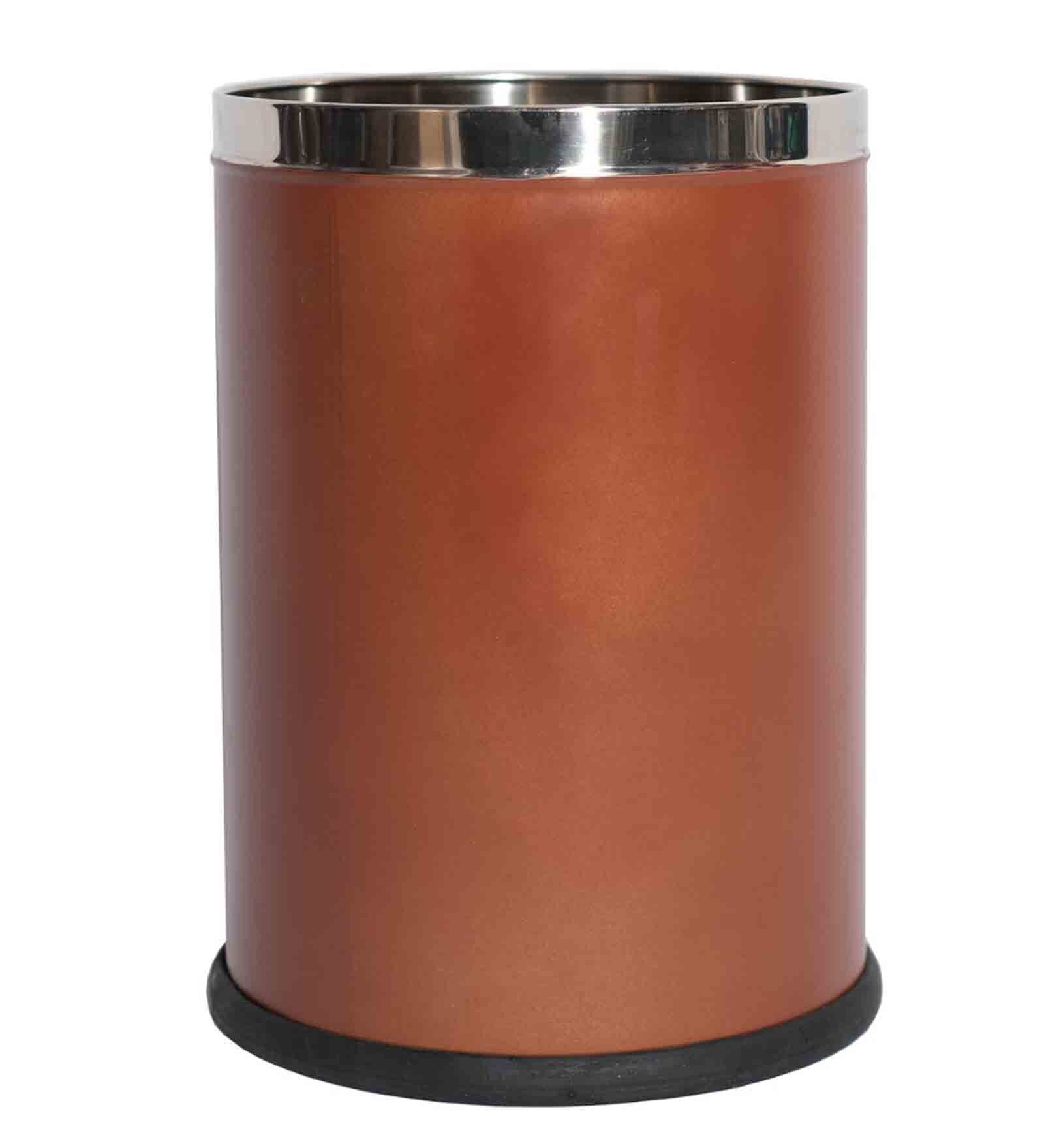 5 Ltr Silver Stainless Steel Open Top Dustbin