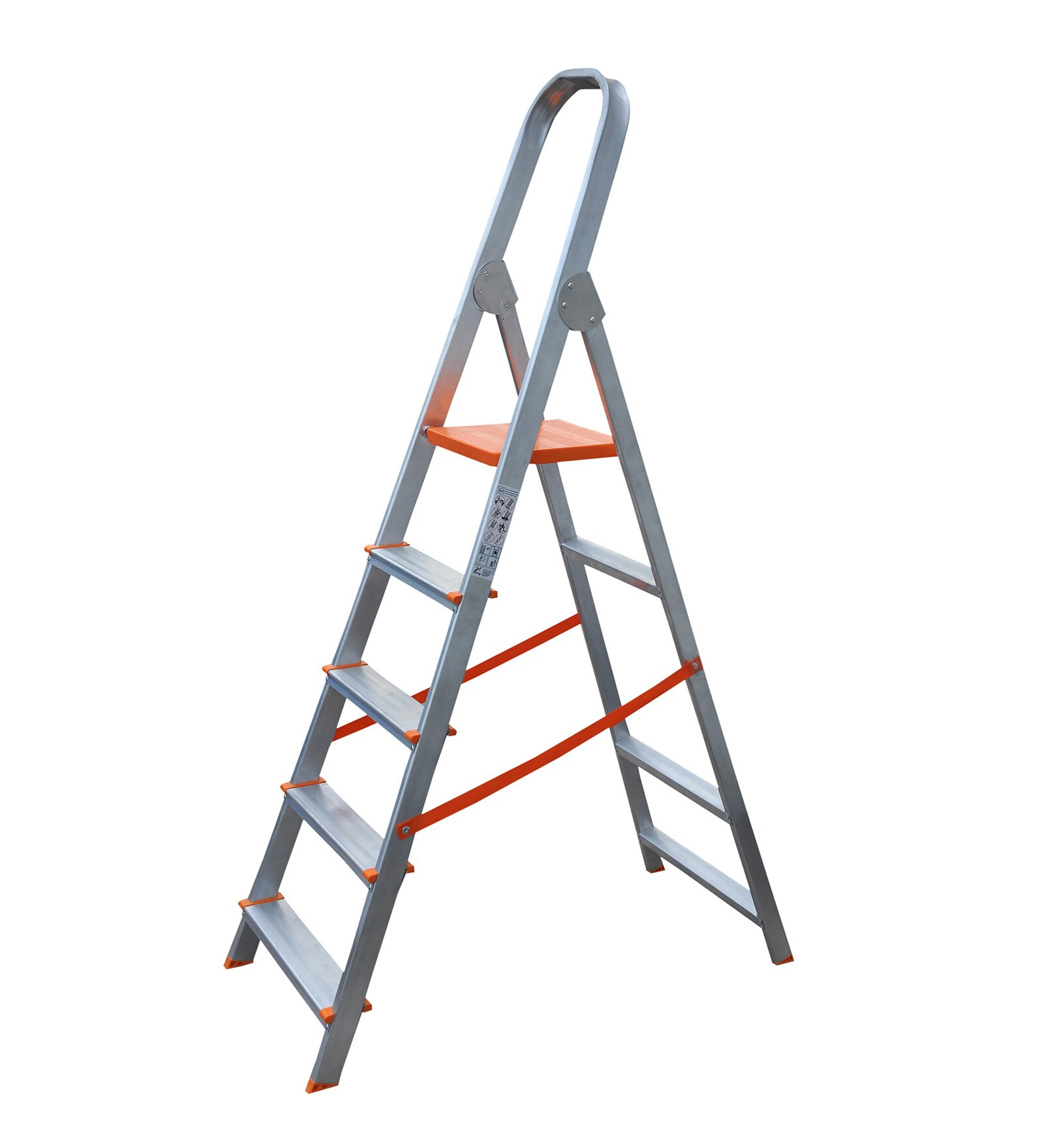 Buy 5 Steps 5.74 Ft Aluminium Step Ladder By Aguerri at 27 OFF by