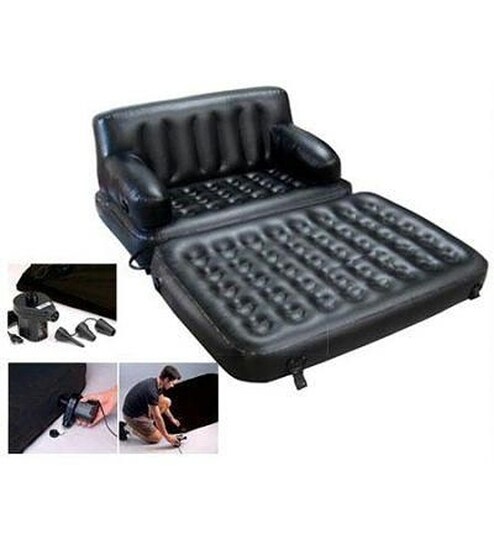 Buy 5 In 1 Comfort Quest Inflatable Black Sofa Air Mattress By