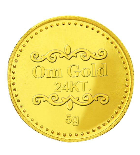 Buy 5 Gram 24KT (995) Goddess Lakshmi Gold Coin By Om Gold Online ...