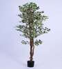 5.2Ft Artificial Variegated Ficus Tree Plant with Pot