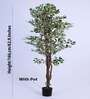 5.2Ft Artificial Variegated Ficus Tree Plant with Pot