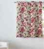 Pink Cotton Floral 5ft Window Curtain (1 Pc)