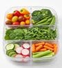 5 Grid Fridge Storage Box with Compartments | BPA Free Plastic Food Storage Container | Vegetable & Fruit Organizer for Refrigerator